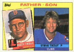 1985 Topps Baseball Cards      142     Steve/Dizzy Trout FS